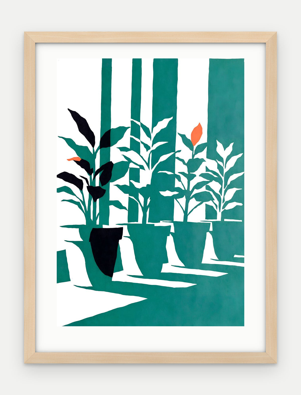 Plakat Parapet w ramie, oprawa: drewno naturalne, z passe-partout, format 30 × 40 cm