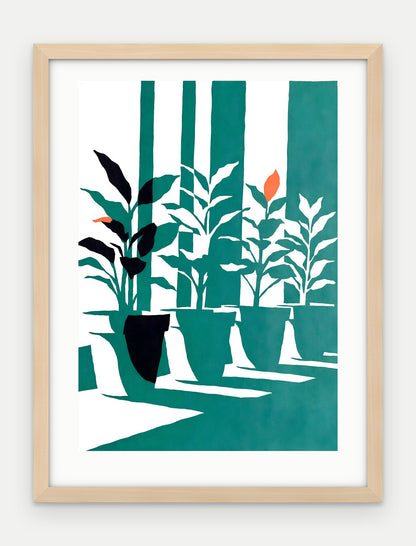 Plakat Parapet w ramie, oprawa: drewno naturalne, z passe-partout, format 30 × 40 cm