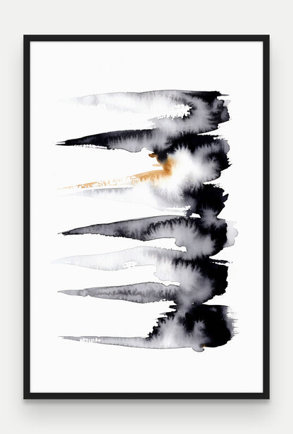 Obraz na płótnie Pasma w ramie, oprawa: drewno czarne, format 80 × 120 cm