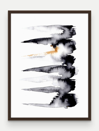 Obraz na płótnie Pasma w ramie, oprawa: drewno brązowe, format 60 × 80 cm