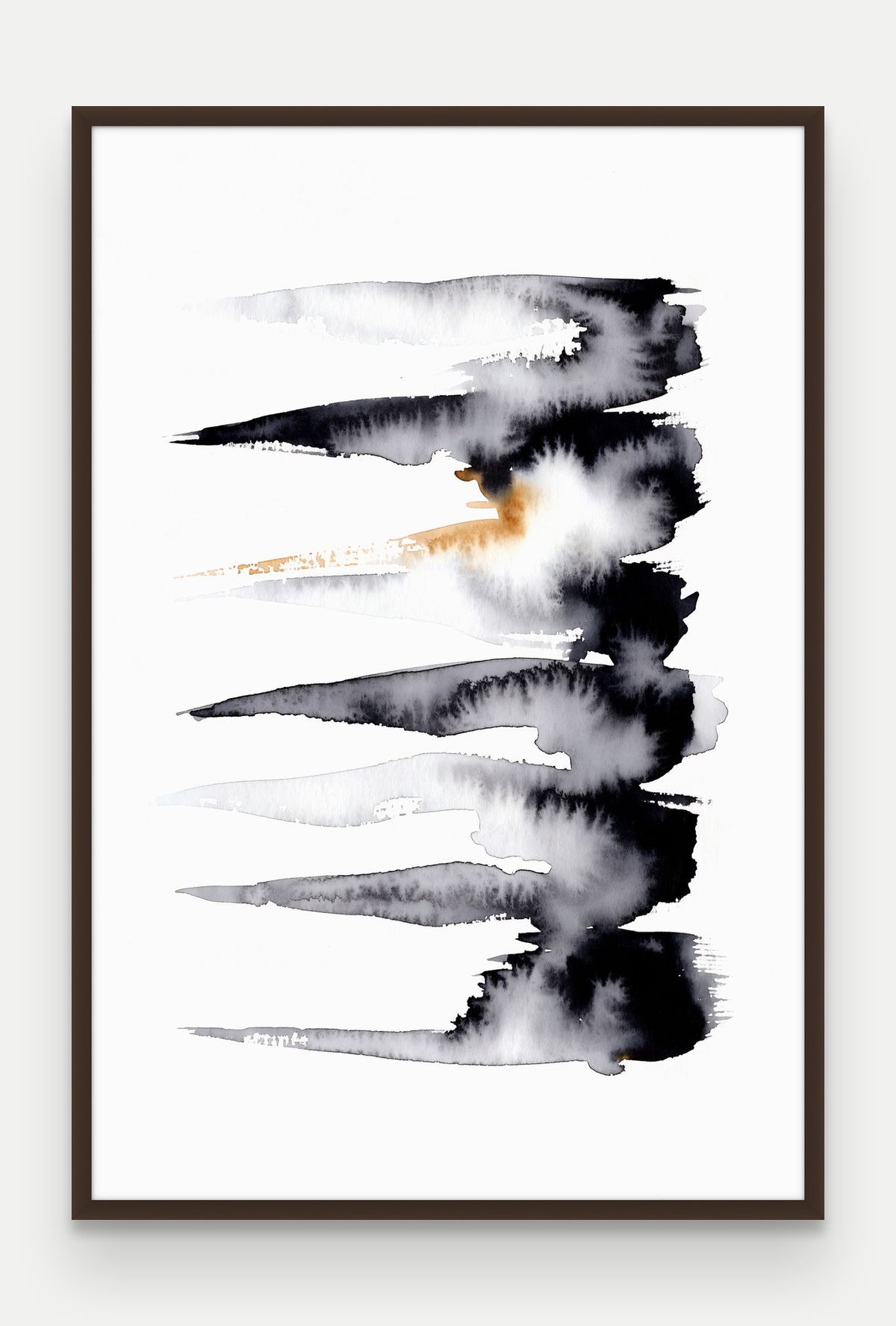 Obraz na płótnie Pasma w ramie, oprawa: drewno brązowe, format 80 × 120 cm