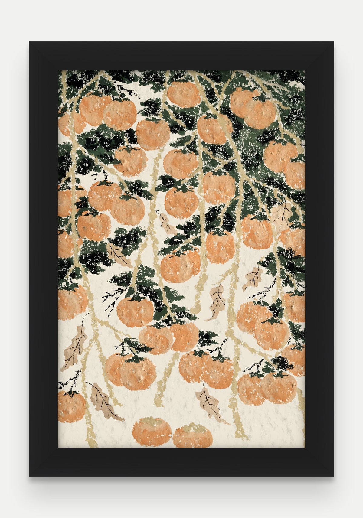 Obraz na płótnie Persymona w ramie, oprawa: drewno czarne, format 20 × 30 cm
