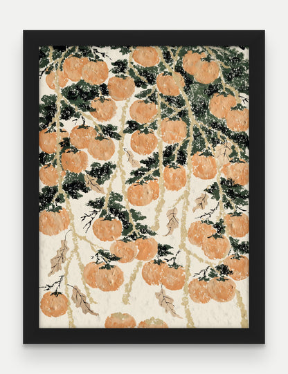 Obraz na płótnie Persymona w ramie, oprawa: drewno czarne, format 30 × 40 cm