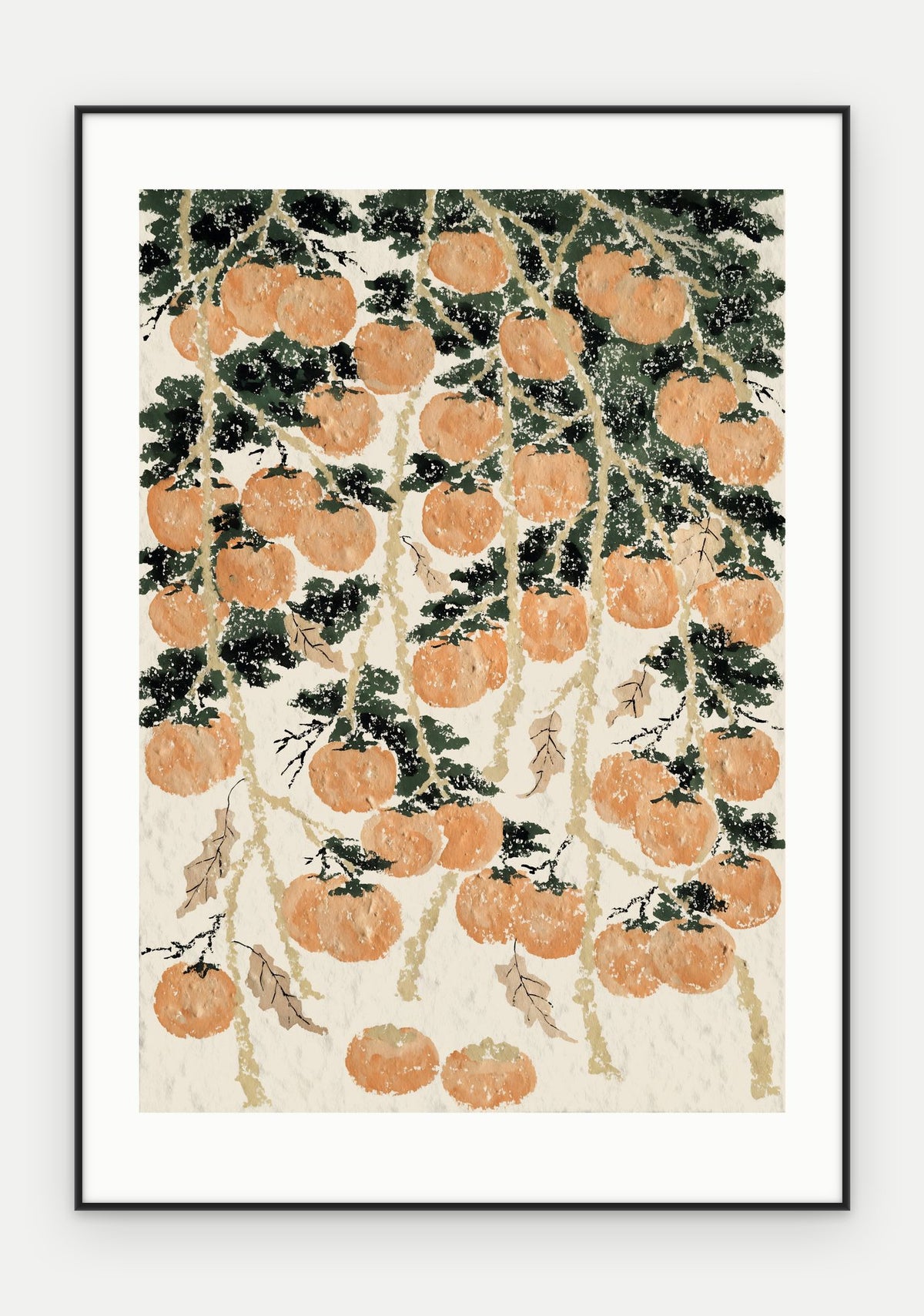 Plakat Persymona w ramie, oprawa: aluminium czarne, z passe-partout, format 70 × 100 cm