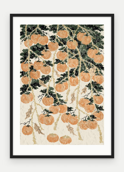 Plakat Persymona w ramie, oprawa: drewno czarne, z passe-partout, format 50 × 70 cm