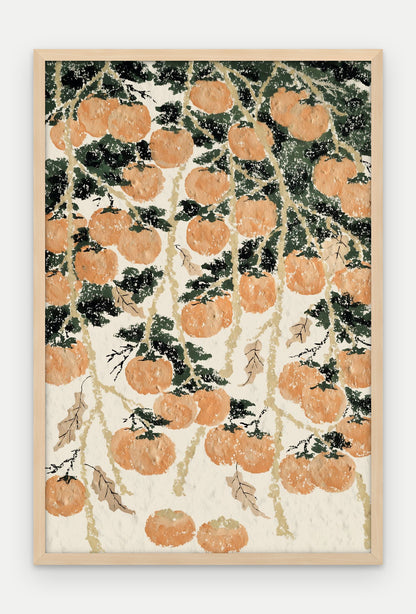 Plakat Persymona w ramie, oprawa: drewno naturalne, format 40 × 60 cm