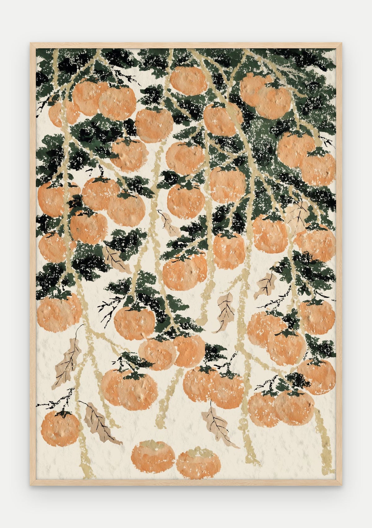Plakat Persymona w ramie, oprawa: drewno naturalne, format 70 × 100 cm
