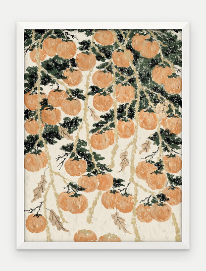 Plakat Persymona w ramie, oprawa: drewno białe, format 30 × 40 cm