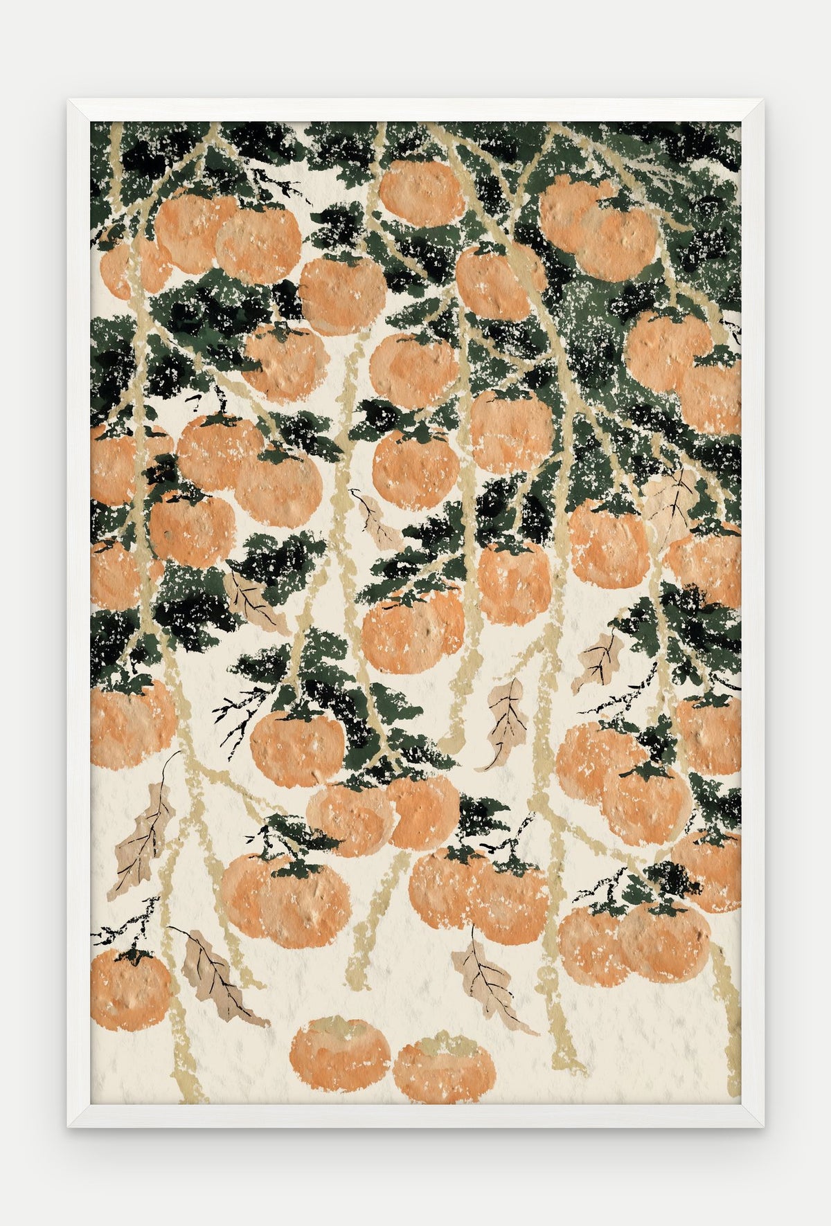 Plakat Persymona w ramie, oprawa: drewno białe, format 40 × 60 cm