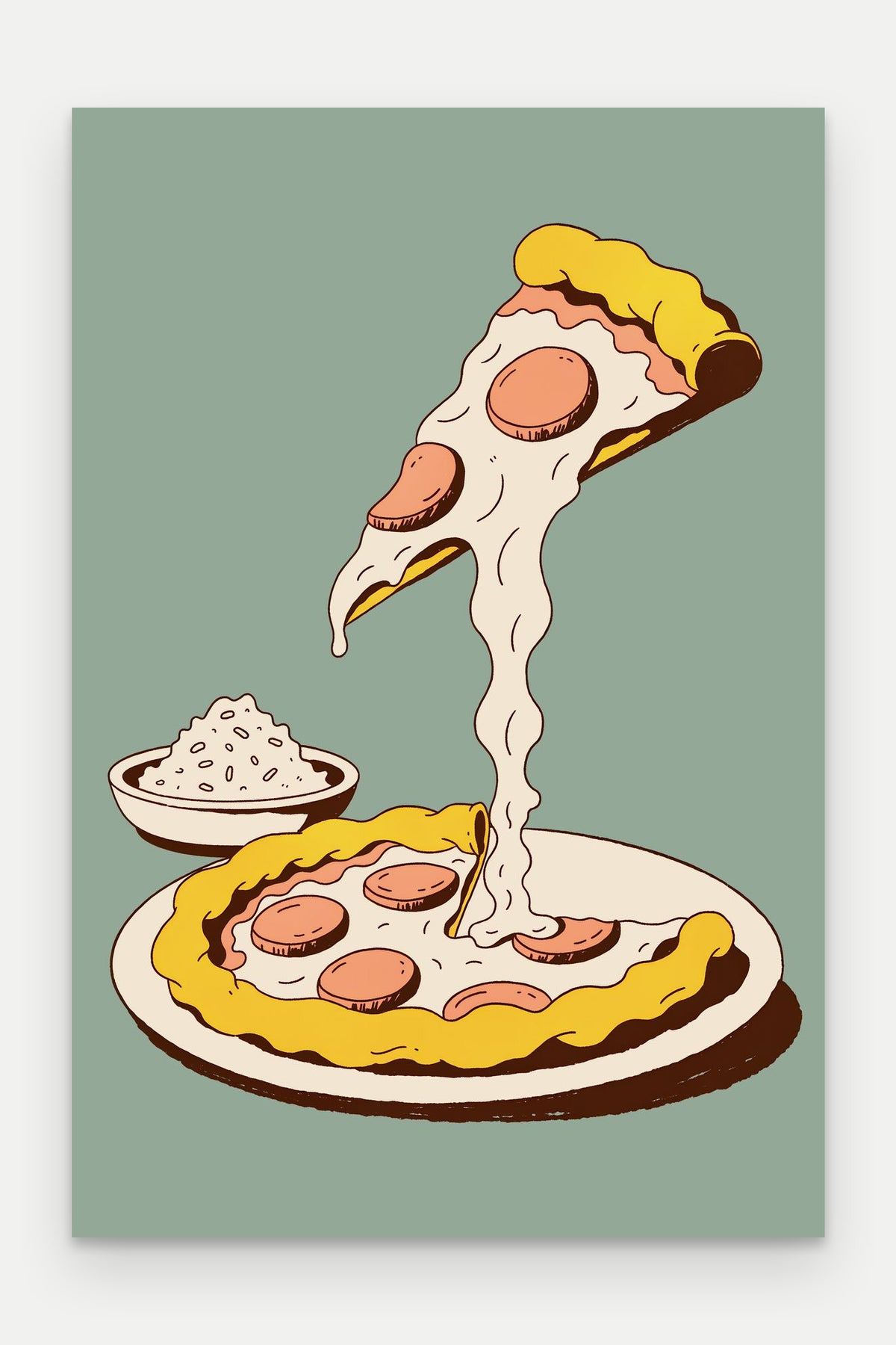 Obraz na płótnie Pizza na blejtramie, bez ramy, format 20 × 30 cm