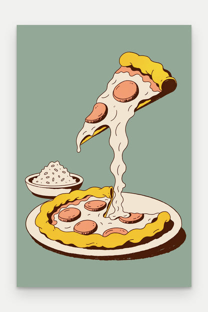 Obraz na płótnie Pizza na blejtramie, bez ramy, format 40 × 60 cm