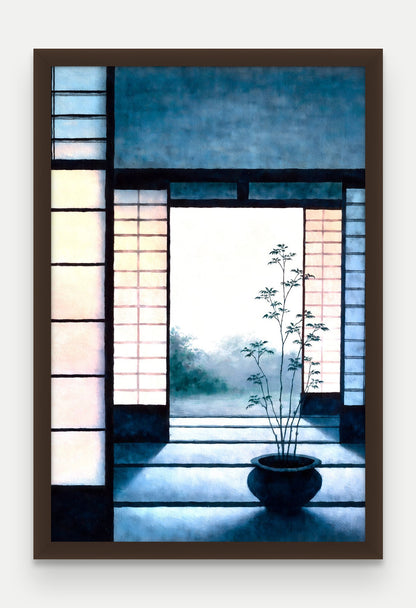 Obraz na płótnie Prog w ramie, oprawa: drewno brązowe, format 40 × 60 cm