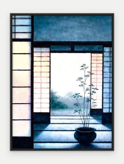 Plakat Próg w ramie, oprawa: aluminium czarne, format 30 × 40 cm