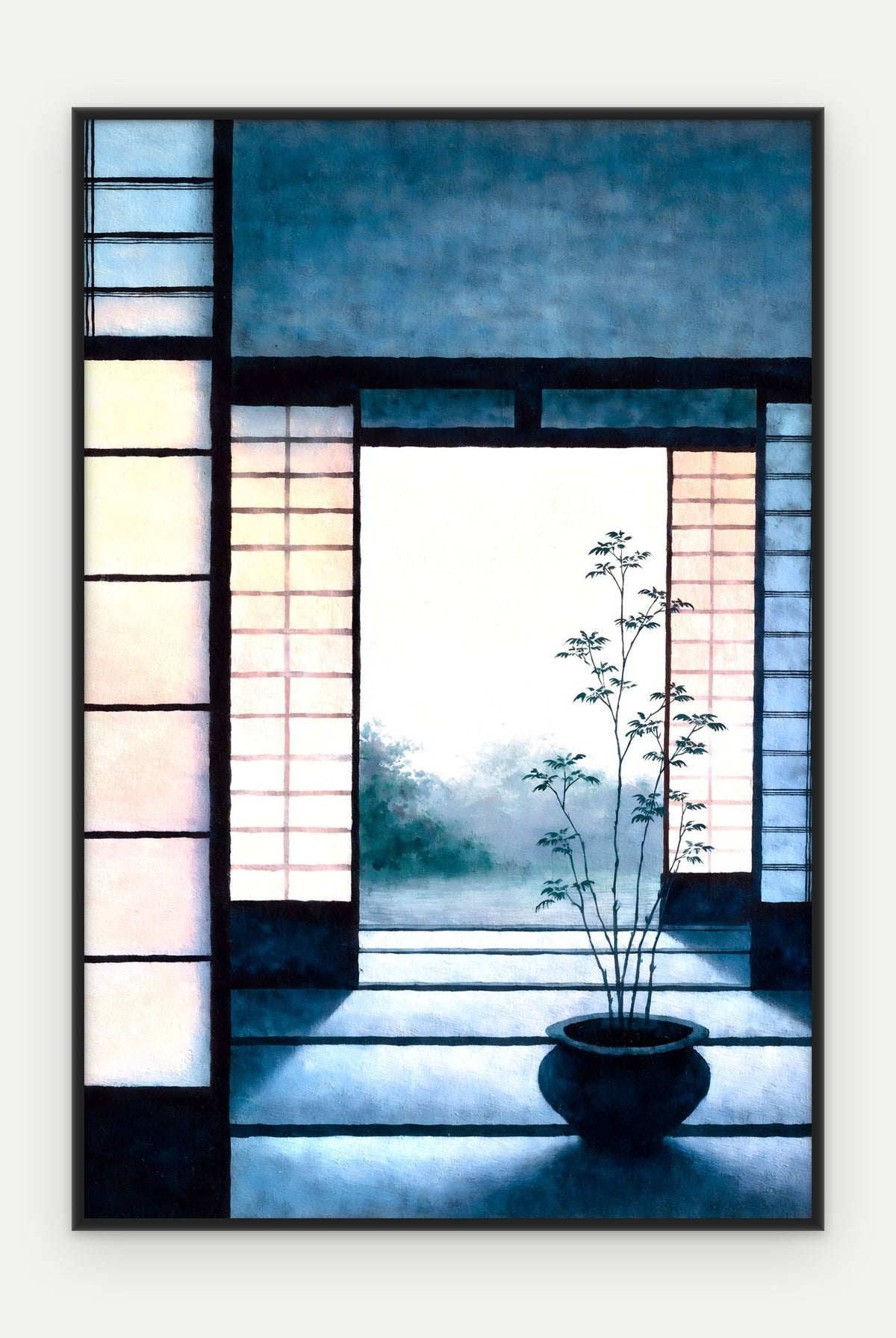 Plakat Próg w ramie, oprawa: aluminium czarne, format 40 × 60 cm