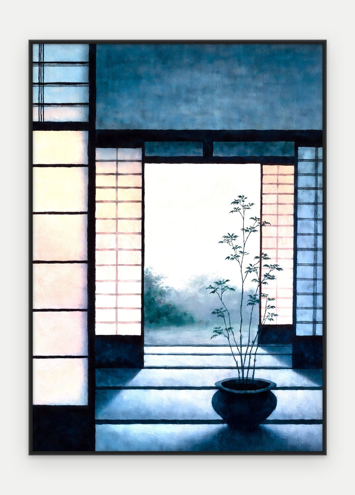 Plakat Próg w ramie, oprawa: aluminium czarne, format 50 × 70 cm