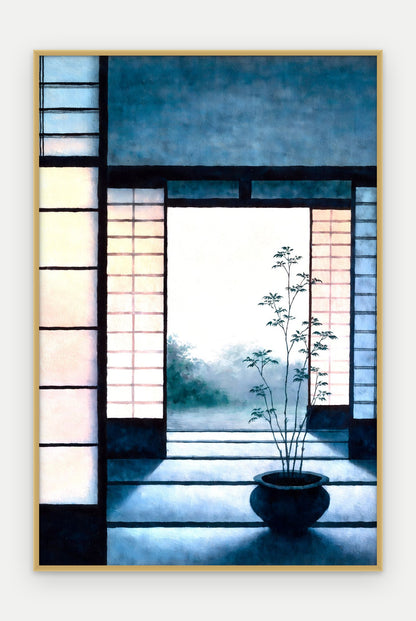 Plakat Próg w ramie, oprawa: aluminium złote, format 40 × 60 cm