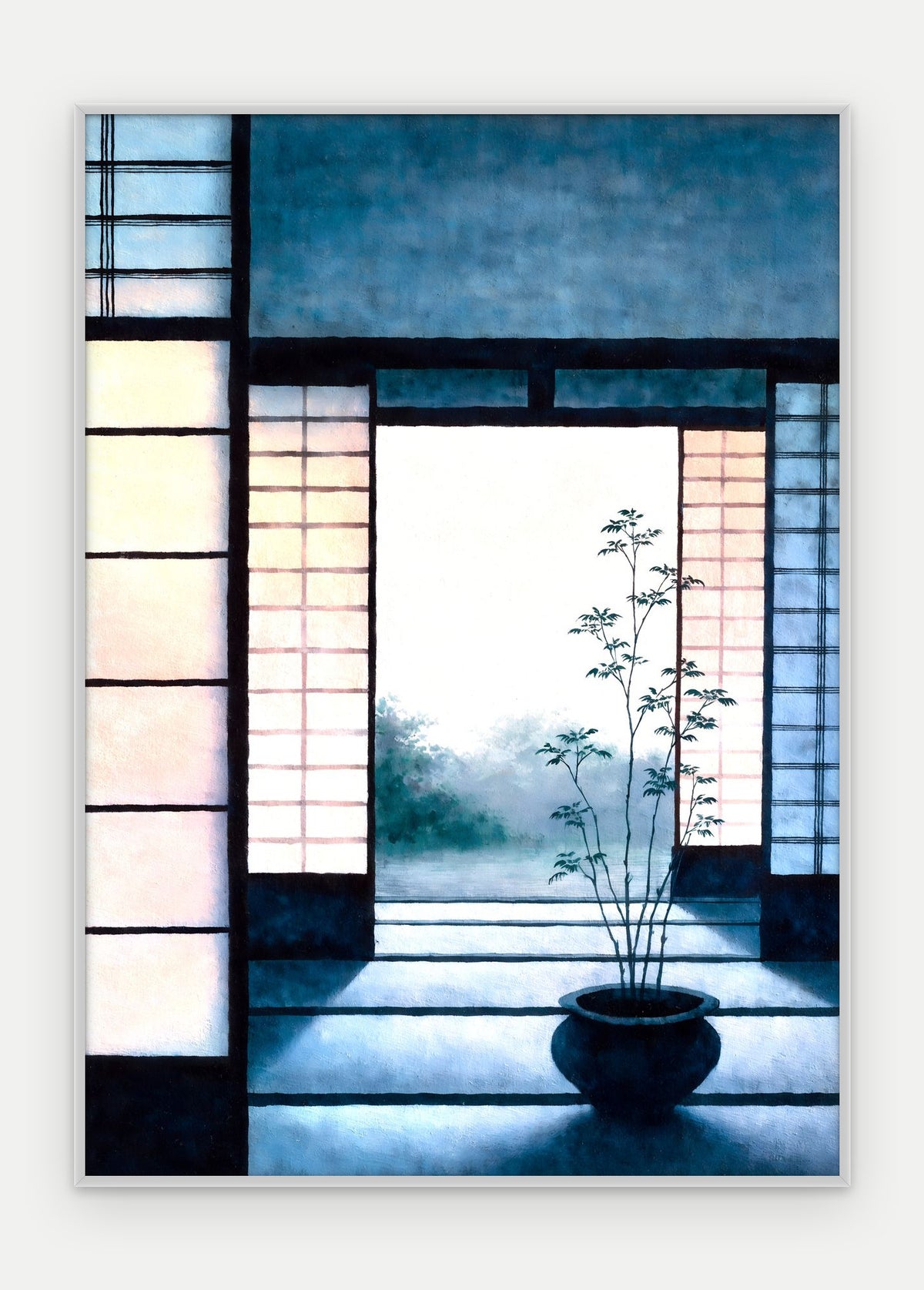 Plakat Próg w ramie, oprawa: aluminium srebrne, format 50 × 70 cm