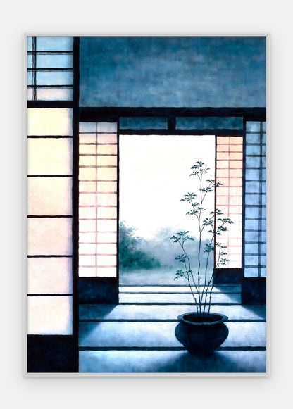 Plakat Próg w ramie, oprawa: aluminium srebrne, format 50 × 70 cm
