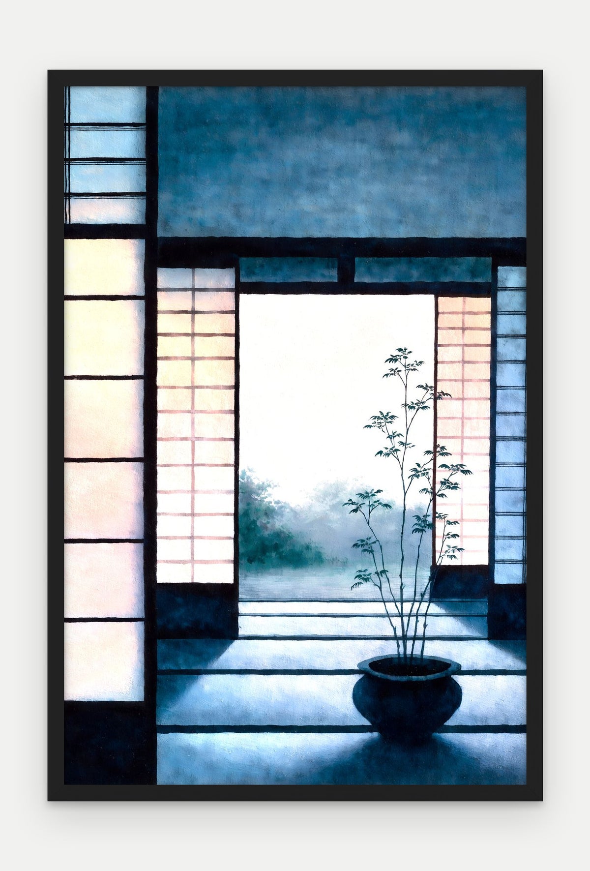 Plakat Próg w ramie, oprawa: drewno czarne, format 40 × 60 cm