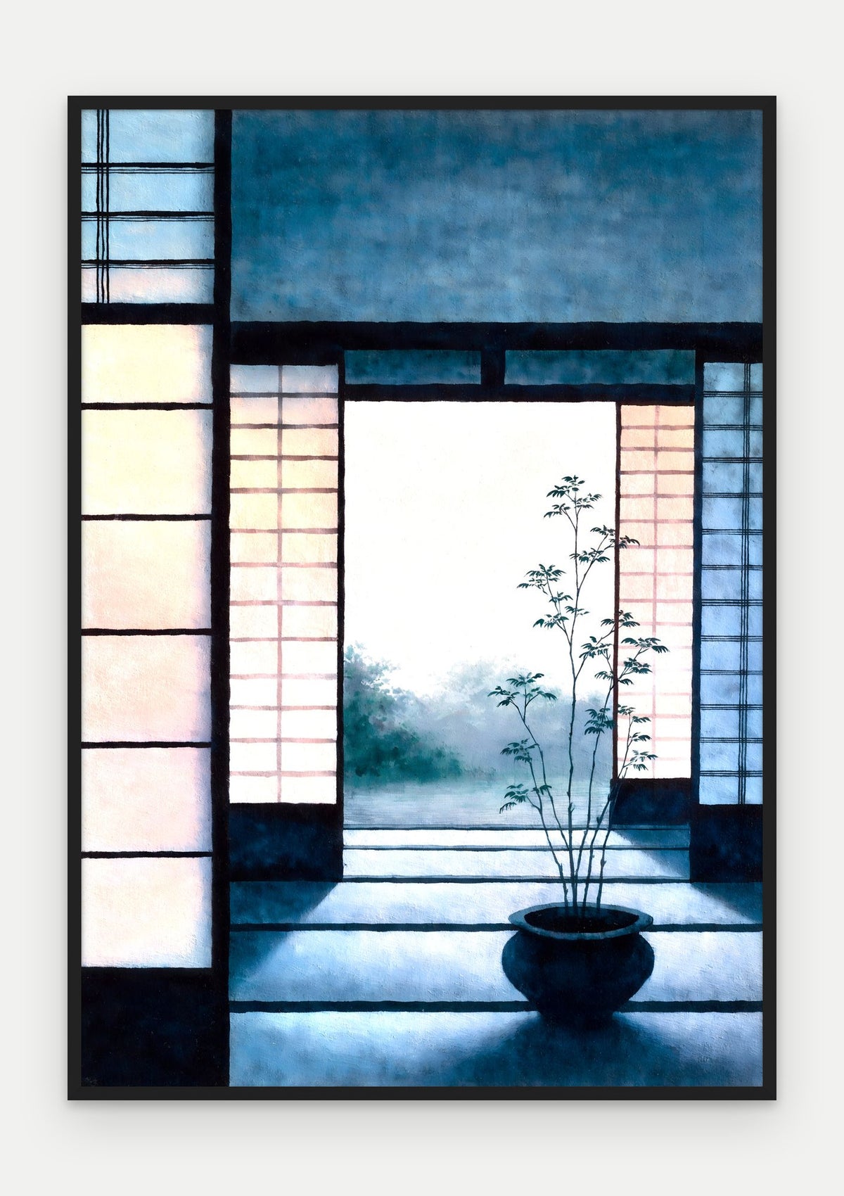 Plakat Próg w ramie, oprawa: drewno czarne, format 70 × 100 cm