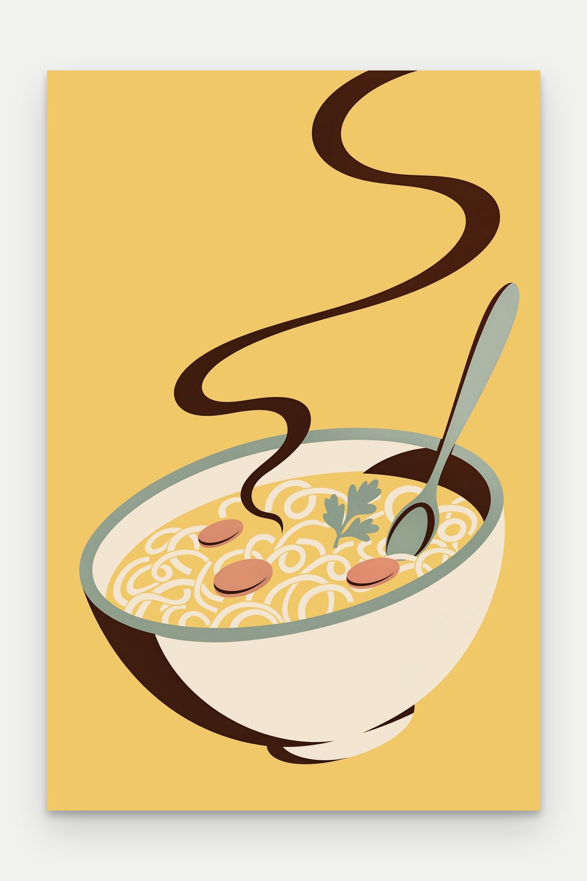 Obraz na płótnie Rosół na blejtramie, bez ramy, format 20 × 30 cm