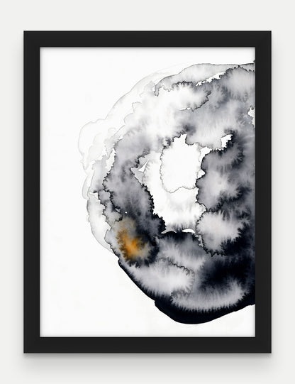 Obraz na płótnie Rozlew w ramie, oprawa: drewno czarne, format 30 × 40 cm