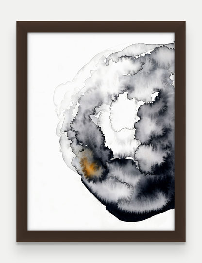 Obraz na płótnie Rozlew w ramie, oprawa: drewno brązowe, format 30 × 40 cm