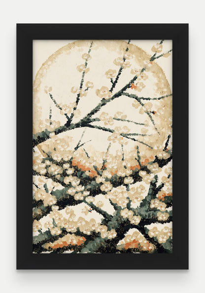 Obraz na płótnie Sliwa w ramie, oprawa: drewno czarne, format 20 × 30 cm