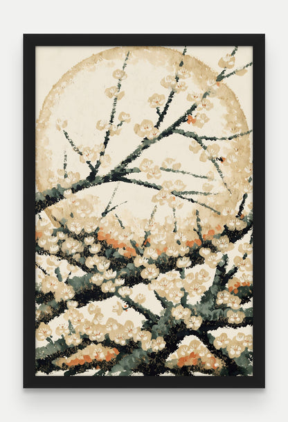 Obraz na płótnie Sliwa w ramie, oprawa: drewno czarne, format 40 × 60 cm