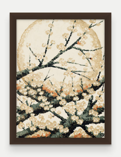 Obraz na płótnie Sliwa w ramie, oprawa: drewno brązowe, format 30 × 40 cm
