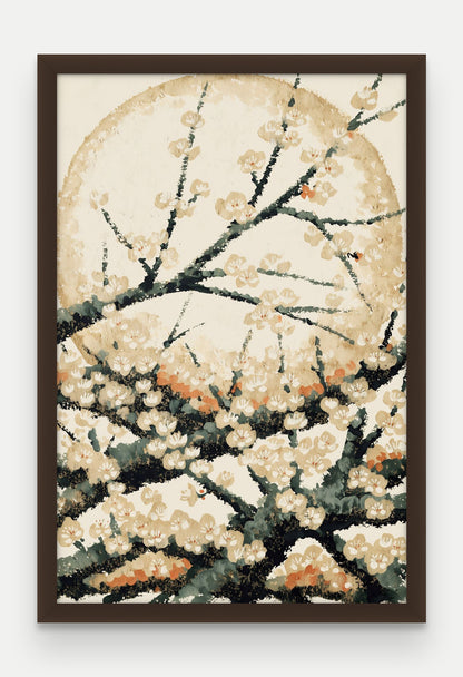 Obraz na płótnie Sliwa w ramie, oprawa: drewno brązowe, format 40 × 60 cm