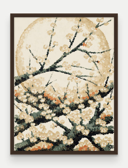 Obraz na płótnie Sliwa w ramie, oprawa: drewno brązowe, format 60 × 80 cm