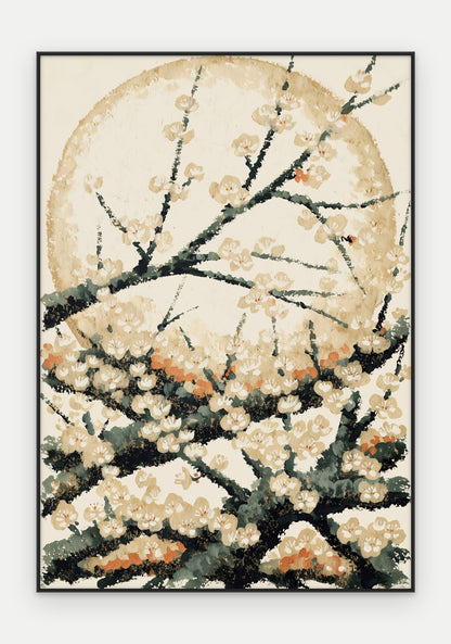 Plakat Śliwa w ramie, oprawa: aluminium czarne, format 70 × 100 cm