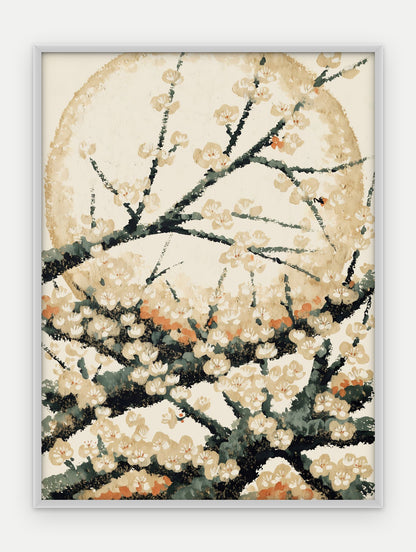 Plakat Śliwa w ramie, oprawa: aluminium srebrne, format 30 × 40 cm