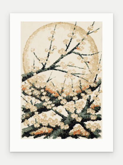 Plakat Śliwa bez oprawy, z passe-partout, format 30 × 40 cm