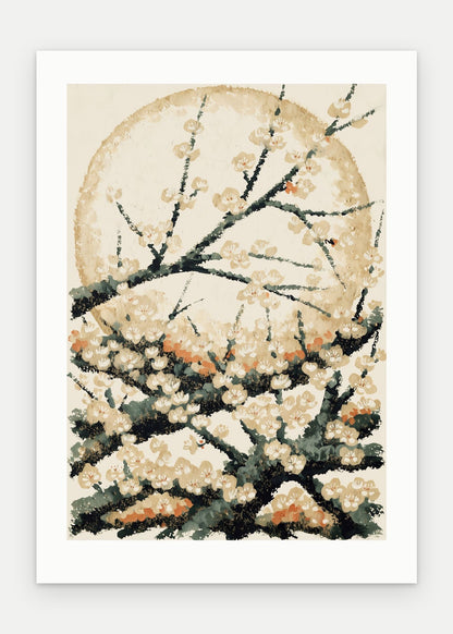 Plakat Śliwa bez oprawy, z passe-partout, format 50 × 70 cm