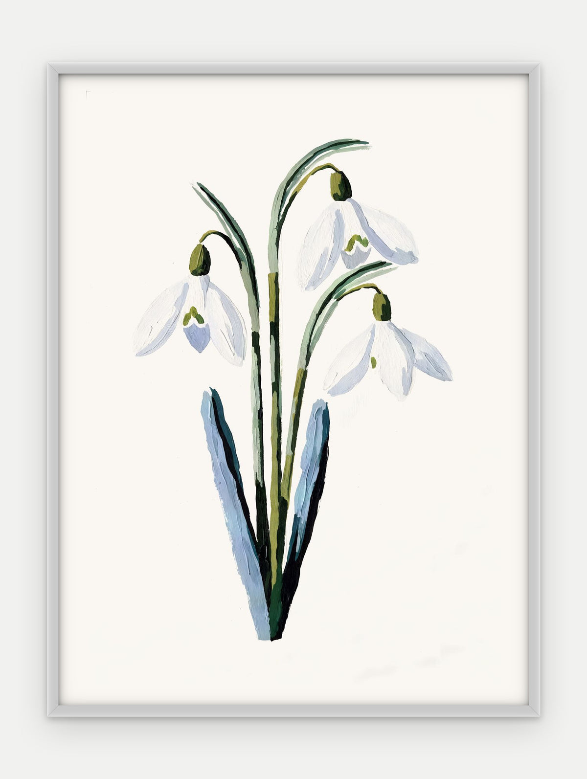 Plakat Przebiśnieg w ramie, oprawa: aluminium srebrne, format 30 × 40 cm