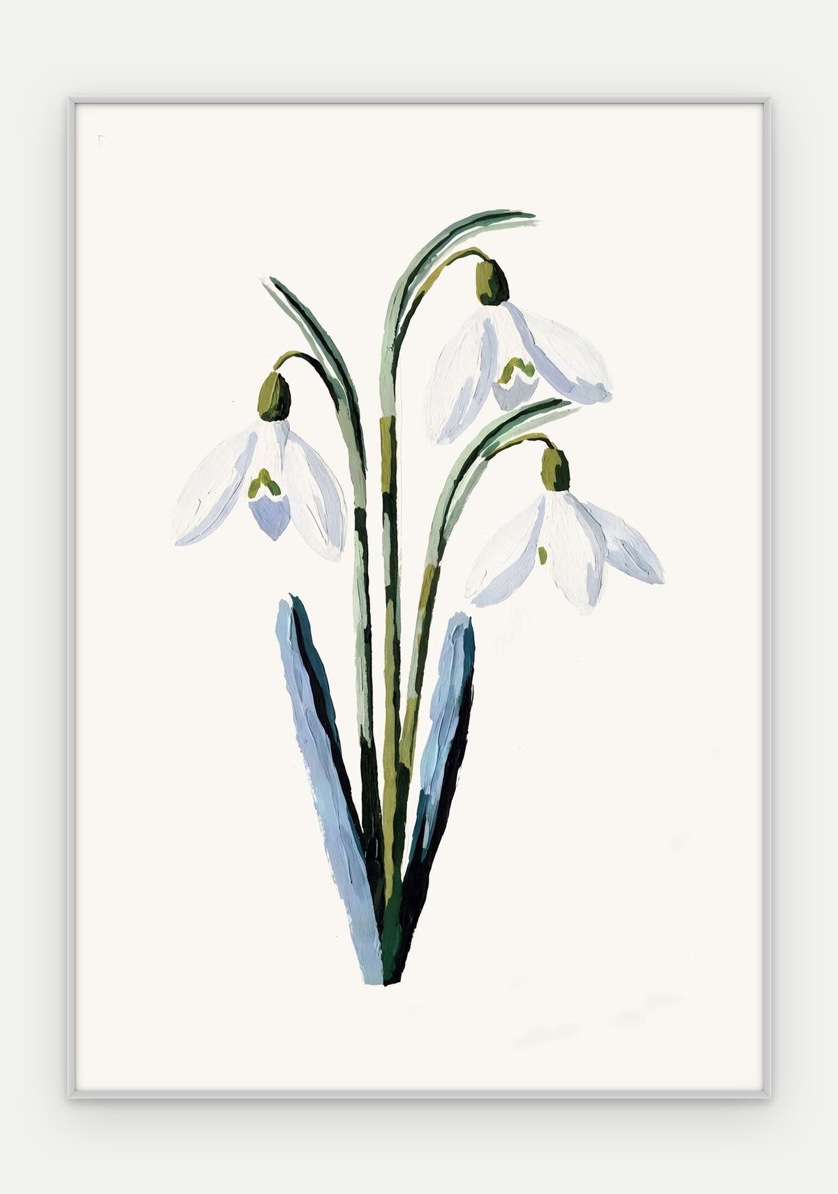 Plakat Przebiśnieg w ramie, oprawa: aluminium srebrne, format 70 × 100 cm