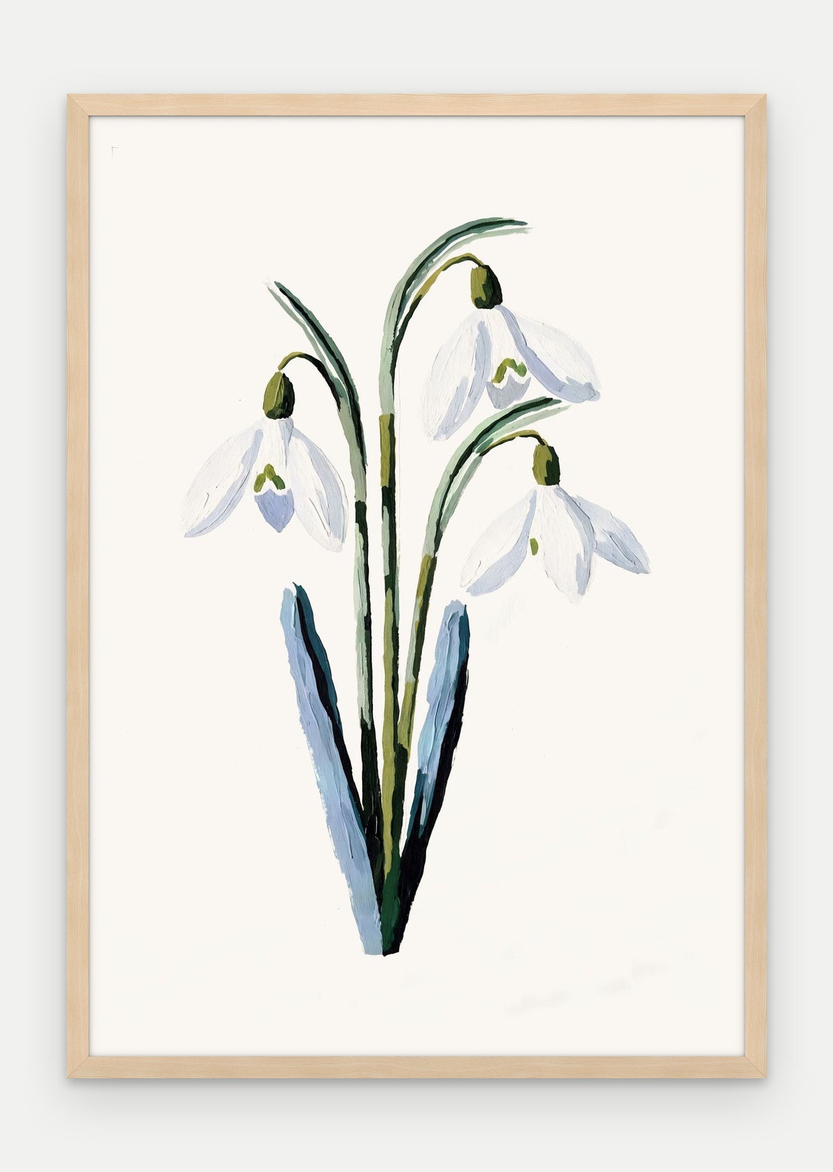 Plakat Przebiśnieg w ramie, oprawa: drewno naturalne, format 70 × 100 cm