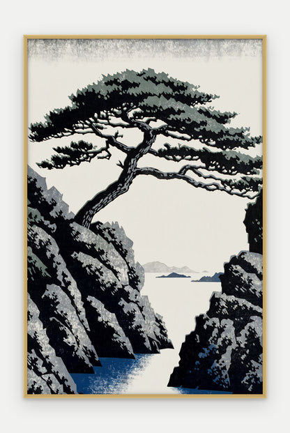 Plakat Sosna w ramie, oprawa: aluminium złote, format 40 × 60 cm