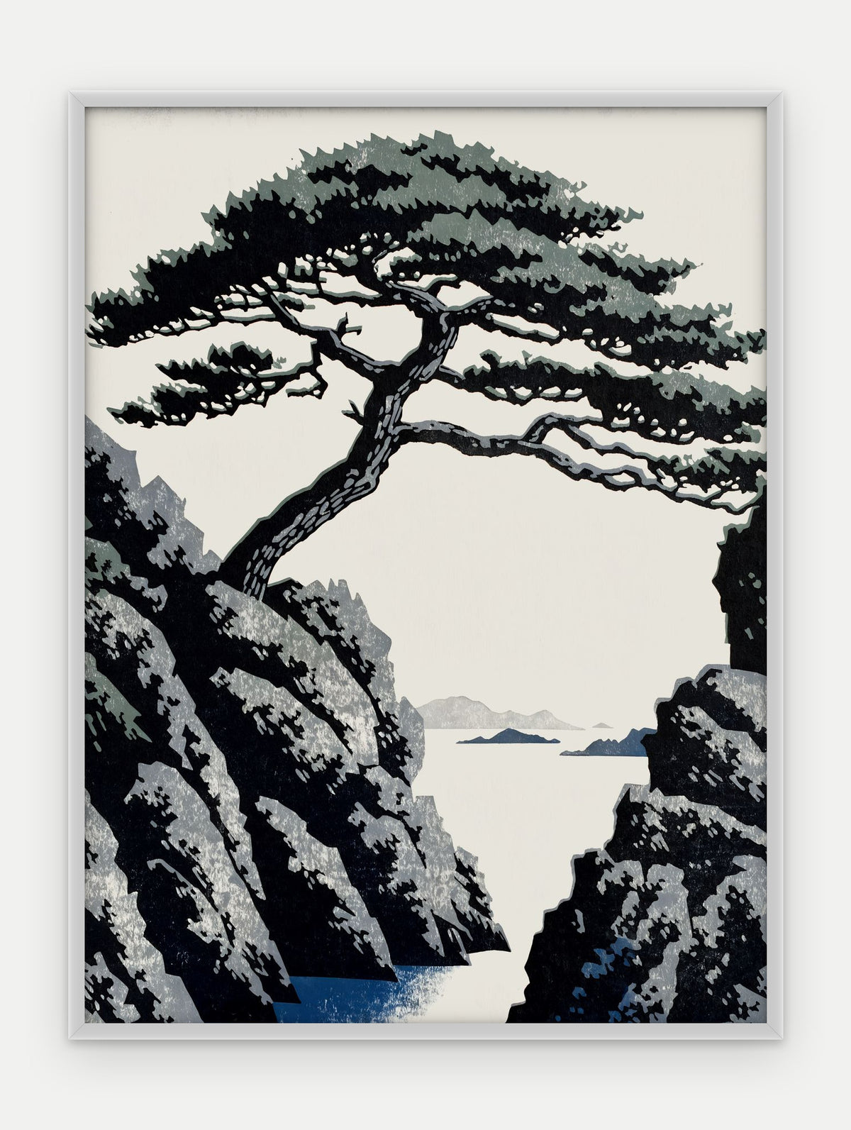 Plakat Sosna w ramie, oprawa: aluminium srebrne, format 30 × 40 cm
