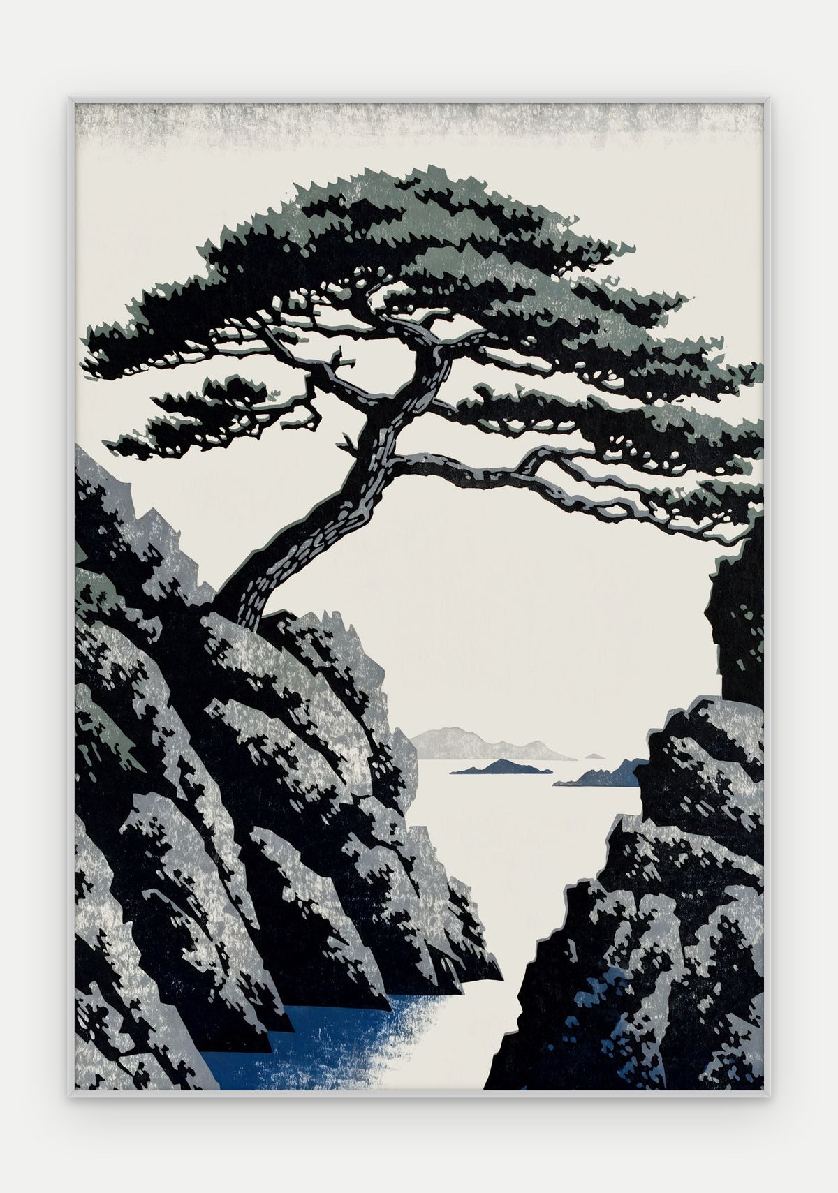 Plakat Sosna w ramie, oprawa: aluminium srebrne, format 70 × 100 cm