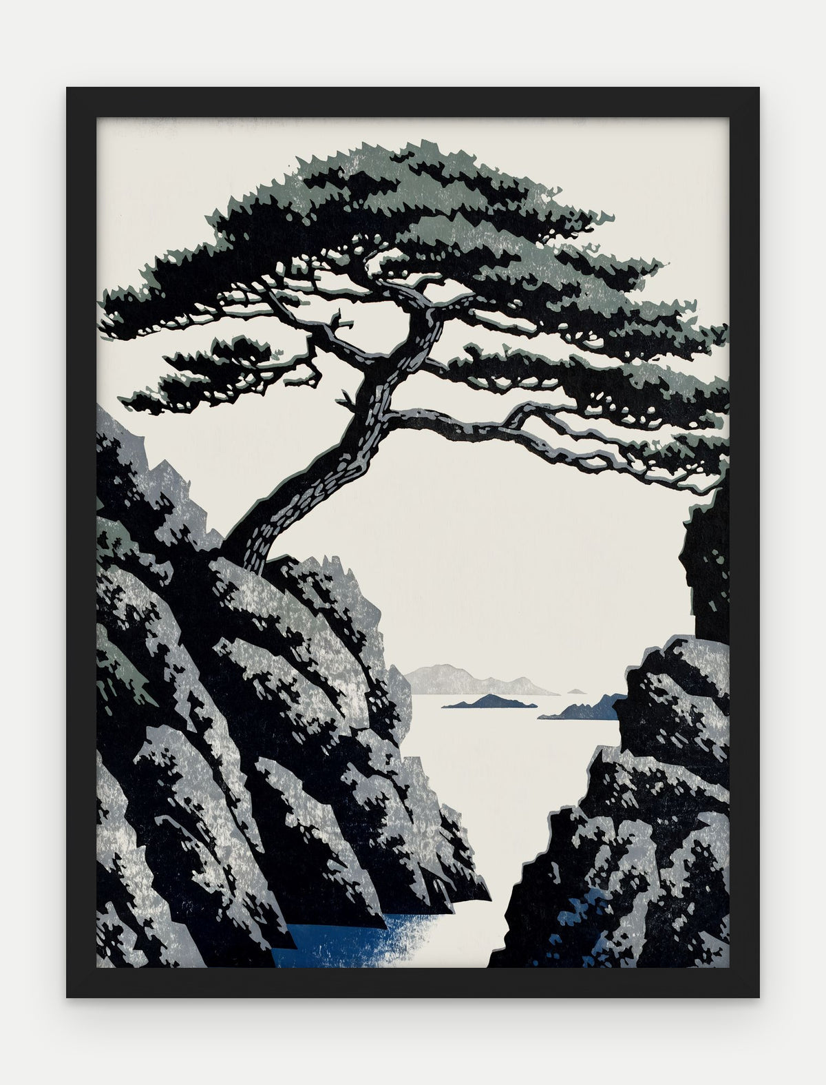 Plakat Sosna w ramie, oprawa: drewno czarne, format 30 × 40 cm