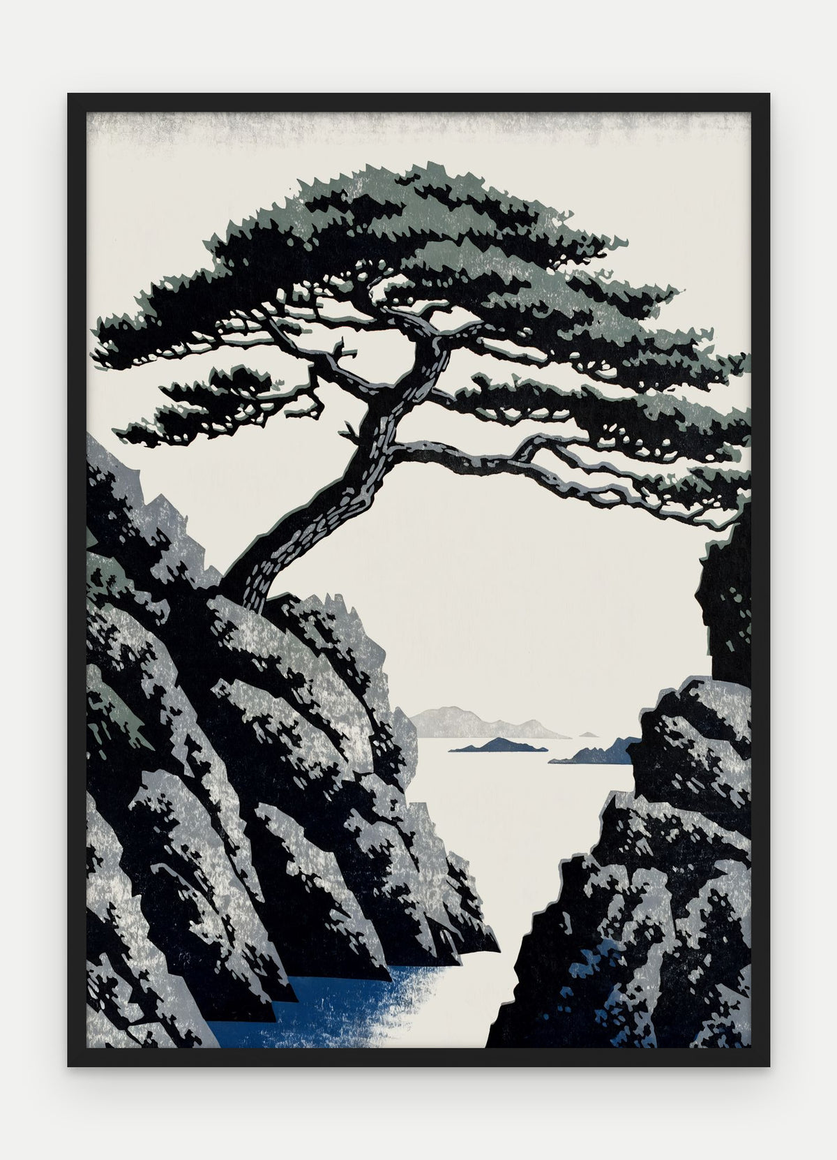 Plakat Sosna w ramie, oprawa: drewno czarne, format 50 × 70 cm