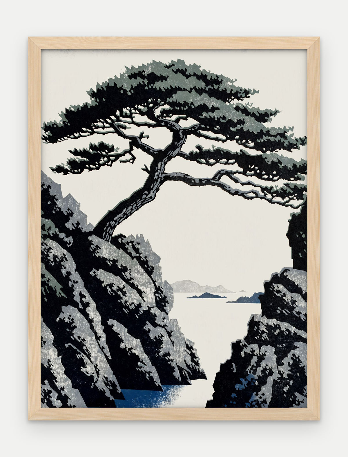 Plakat Sosna w ramie, oprawa: drewno naturalne, format 30 × 40 cm