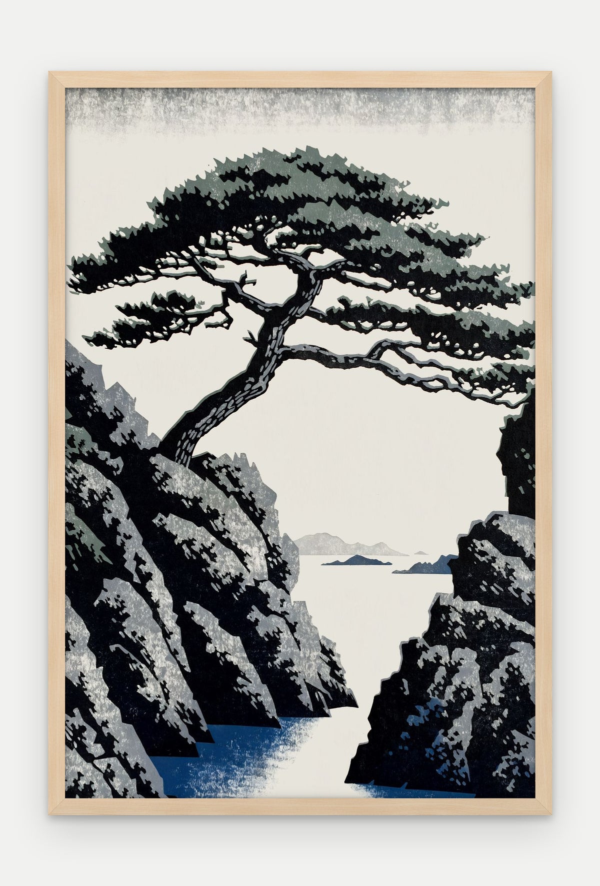 Plakat Sosna w ramie, oprawa: drewno naturalne, format 40 × 60 cm