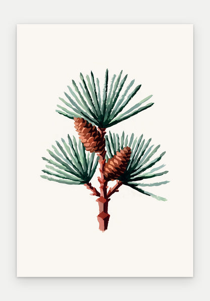 Plakat Sosna – plakat botaniczny, sam arkusz bez oprawy