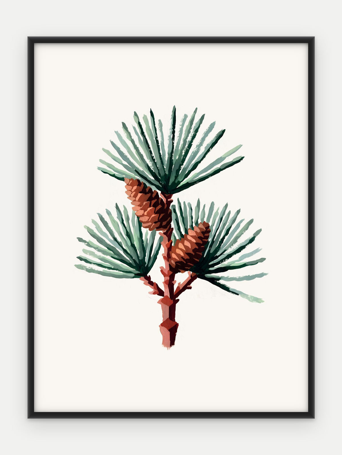 Plakat Sosna w ramie, oprawa: aluminium czarne, format 30 × 40 cm