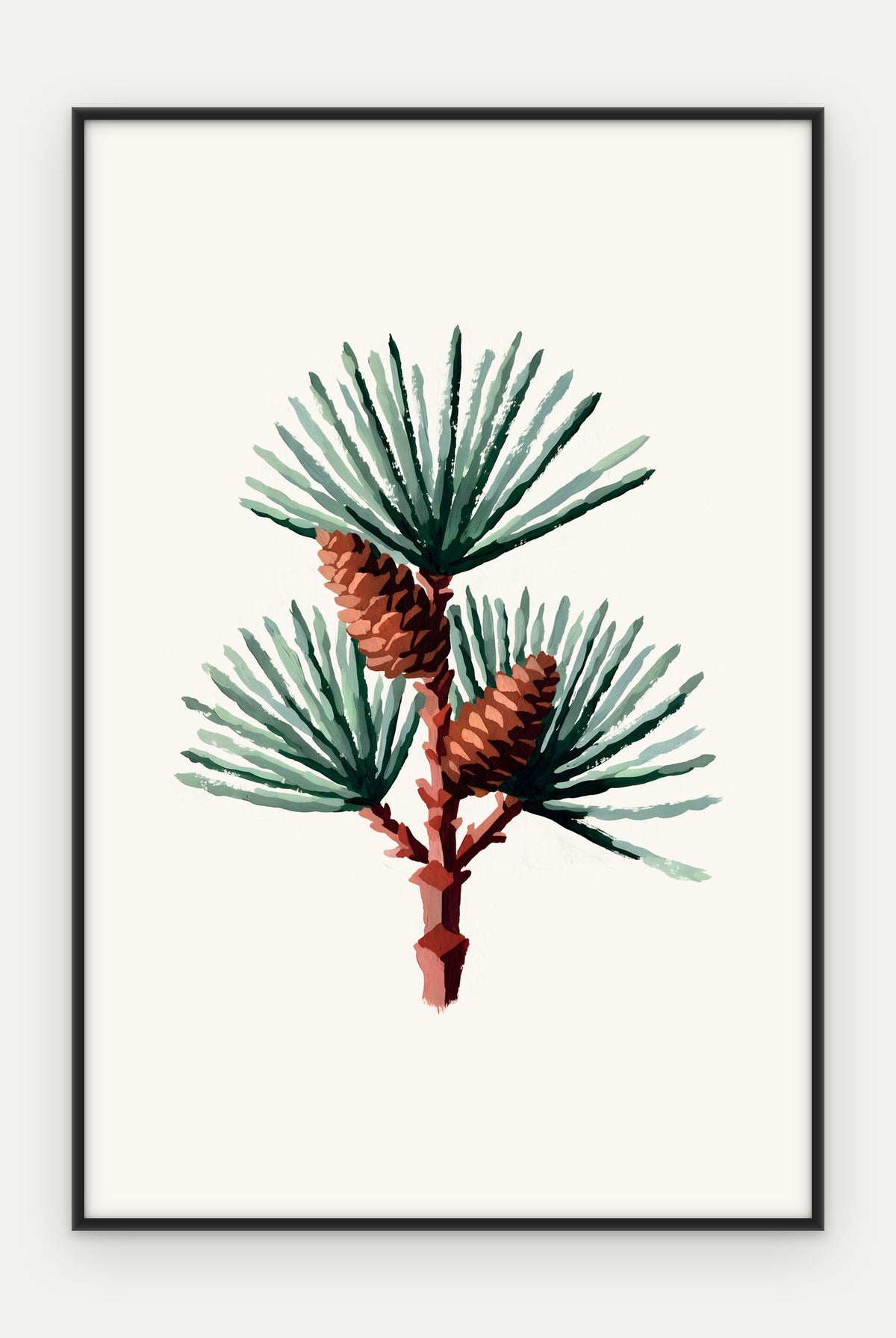 Plakat Sosna w ramie, oprawa: aluminium czarne, format 40 × 60 cm