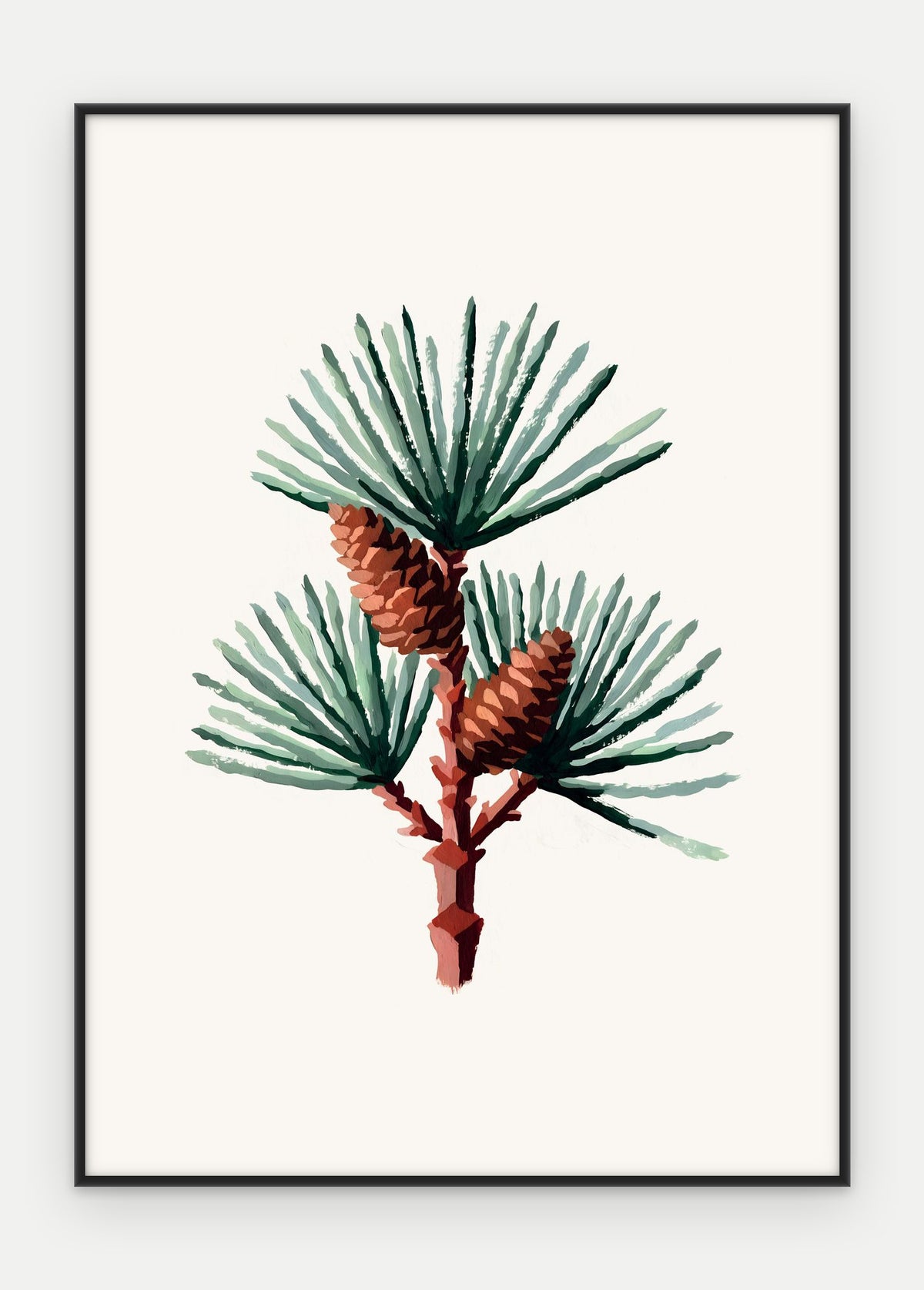 Plakat Sosna w ramie, oprawa: aluminium czarne, format 50 × 70 cm